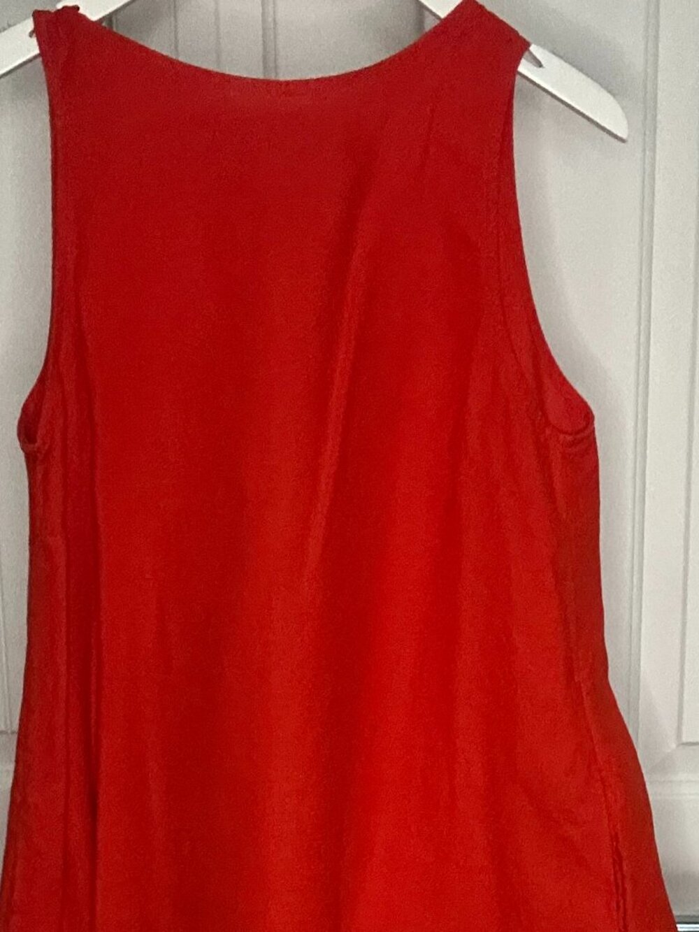 Madewell Red Linen Mini Dress | size medium